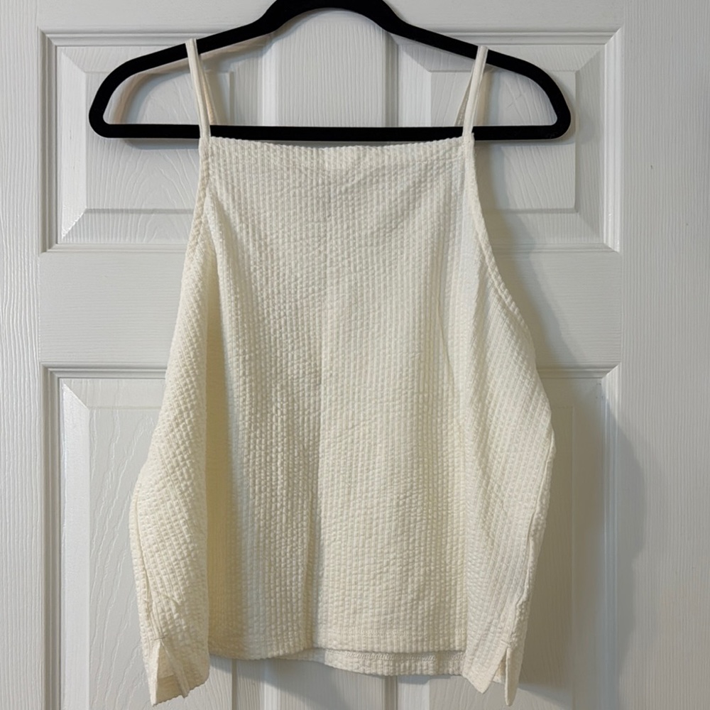 NWT Madewell Cream Ribbed Tank, Large